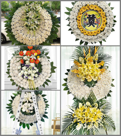 湖北黄冈市黄梅县濯港镇桂坝村花圈速递